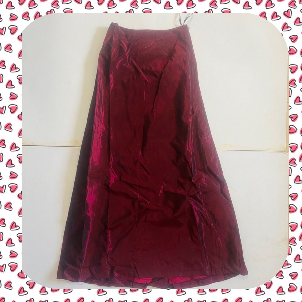 Vera Wang Bordeaux Long Ball Cocktail Skirt Sz 8